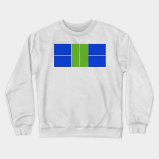 Pickleball Court Design Green & Blue, No Text Crewneck Sweatshirt